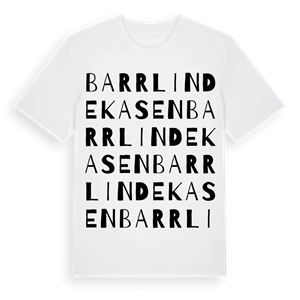 Barrlindekasen ordlek t-shirt – ekologisk bomull t-shirt från Pinshirt