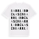 Barrlindekasen ordlek t-shirt