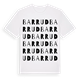 White t-shirt med Barrud ordlek t-shirt
