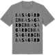 Mid Heather Gray t-shirt med Basagården ordlek t-shirt