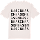 Vintage White t-shirt med Båsen ordlek t-shirt
