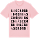 Pink Cotton t-shirt med Båserönningen ordlek t-shirt