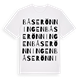 White t-shirt med Båserönningen ordlek t-shirt