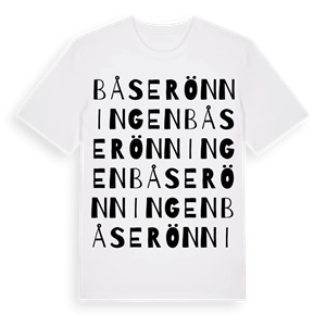 Båserönningen ordlek t-shirt – ekologisk bomull t-shirt från PinShirt