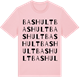 Pink Cotton t-shirt med Bashult ordlek t-shirt