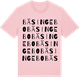 Pink Cotton t-shirt med Bäsingebo ordlek t-shirt