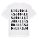 White t-shirt med Bäsjödal ordlek t-shirt