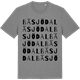 Mid Heather Gray t-shirt med Bäsjödal ordlek t-shirt