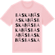 Pink Cotton t-shirt med Baskanäs ordlek t-shirt