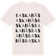 Vintage White t-shirt med Baskanäs ordlek t-shirt