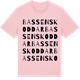 Pink Cotton t-shirt med Bassens koddar ordlek t-shirt