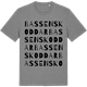 Mid Heather Gray t-shirt med Bassens koddar ordlek t-shirt