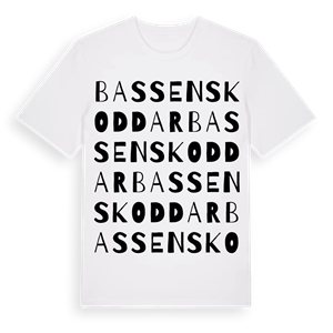 Bassens koddar ordlek t-shirt – ekologisk bomull t-shirt från Pinshirt