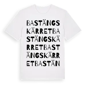 Bastängskärret ordlek t-shirt – ekologisk bomull t-shirt från Pinshirt