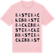 Pink Cotton t-shirt med Bastebacken ordlek t-shirt