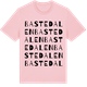 Pink Cotton t-shirt med Bastedalen ordlek t-shirt