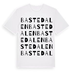 Bastedalen ordlek t-shirt – ekologisk bomull t-shirt från Pinshirt