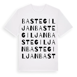 Bastegiljan ordlek t-shirt – ekologisk bomull t-shirt från Pinshirt