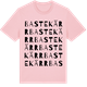 Pink Cotton t-shirt med Bastekärr ordlek t-shirt