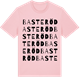 Pink Cotton t-shirt med Basteröd ordlek t-shirt