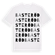 White t-shirt med Basteröd ordlek t-shirt