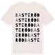 Vintage White t-shirt med Basteröd ordlek t-shirt