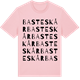 Pink Cotton t-shirt med Basteskår ordlek t-shirt
