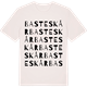 Vintage White t-shirt med Basteskår ordlek t-shirt