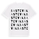 White t-shirt med Bastevik ordlek t-shirt