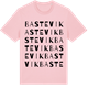 Pink Cotton t-shirt med Bastevik ordlek t-shirt
