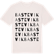 Vintage White t-shirt med Bastevik ordlek t-shirt