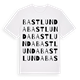 White t-shirt med Bastlunda ordlek t-shirt