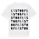 White t-shirt med Bästorp ordlek t-shirt