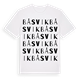 White t-shirt med Båsvik ordlek t-shirt