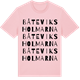 Pink Cotton t-shirt med Båteviksholmarna ordlek t-shirt