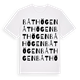White t-shirt med Båthögen ordlek t-shirt