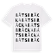 White t-shirt med Båtsbräcka ordlek t-shirt