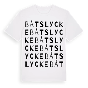 Båtslycke ordlek t-shirt – ekologisk bomull t-shirt från Pinshirt
