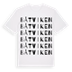 White t-shirt med Båtviken ordlek t-shirt