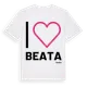 White t-shirt med Jag älskar Beata t-shirt stort tryck