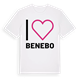 White t-shirt med Jag älskar Benebo t-shirt stort tryck
