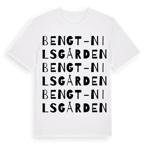 Bengt-Nilsgården ordlek t-shirt – ekologisk bomull t-shirt från Pinshirt