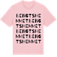 Pink Cotton t-shirt med Bengtshemmet ordlek t-shirt