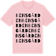Pink Cotton t-shirt med Bensgården ordlek t-shirt