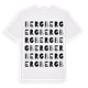 White t-shirt med Berg ordlek t-shirt