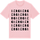 Pink Cotton t-shirt med Berg ordlek t-shirt