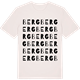 Vintage White t-shirt med Berg ordlek t-shirt