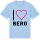 Blue Soul t-shirt med Jag älskar Berg t-shirt stort tryck