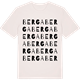 Vintage White t-shirt med Berga ordlek t-shirt