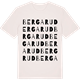 Vintage White t-shirt med Bergarud ordlek t-shirt